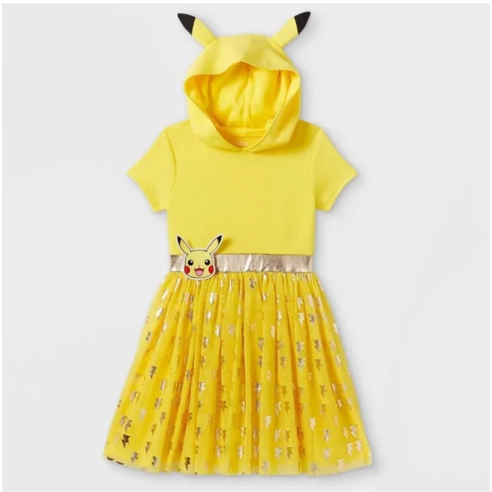 Pokémon Girl's Hooded Dress - Yellow